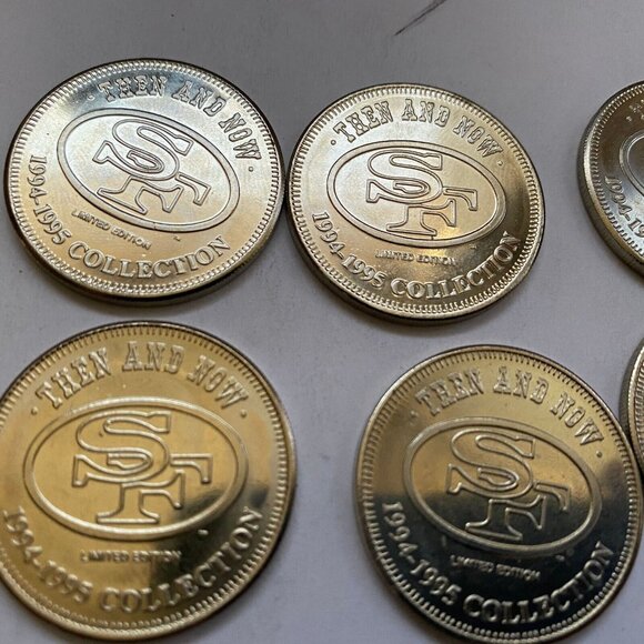 San Francisco 49ers then and now 1994-95 collectable coins 8 of 20 Lot #21 - Picture 5 of 6